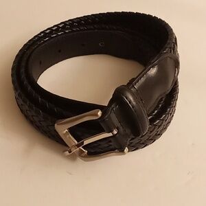 GENUINE LEATHER Office  Minimalist Travel Party Festival Size 42 Black Color PD